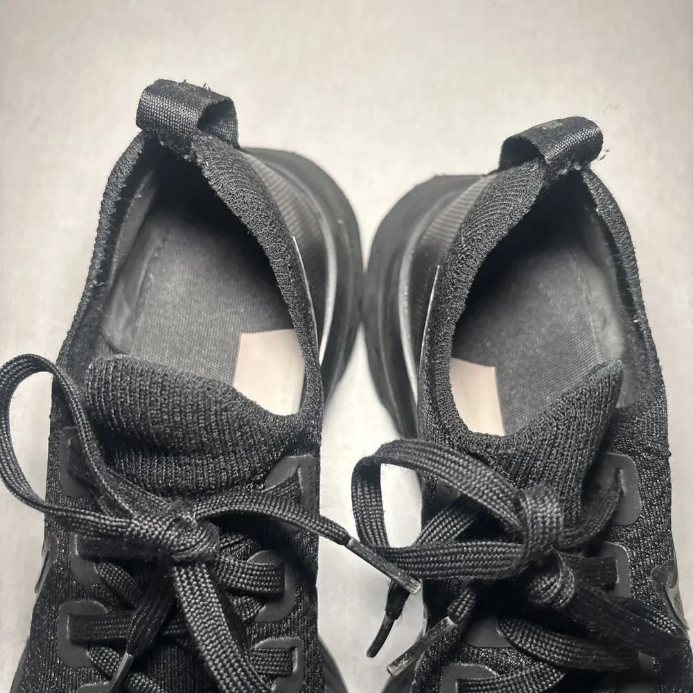Nike React Infinity Run Flyknit Shoes Mens Sz 7 Womens Sz 8.5 Triple Black